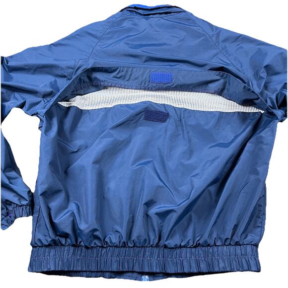 Vintage Radical Rain Gear Windbreaker Zip Jacket Men 2X Blue Pockets Golfer Logo - Picture 6 of 14